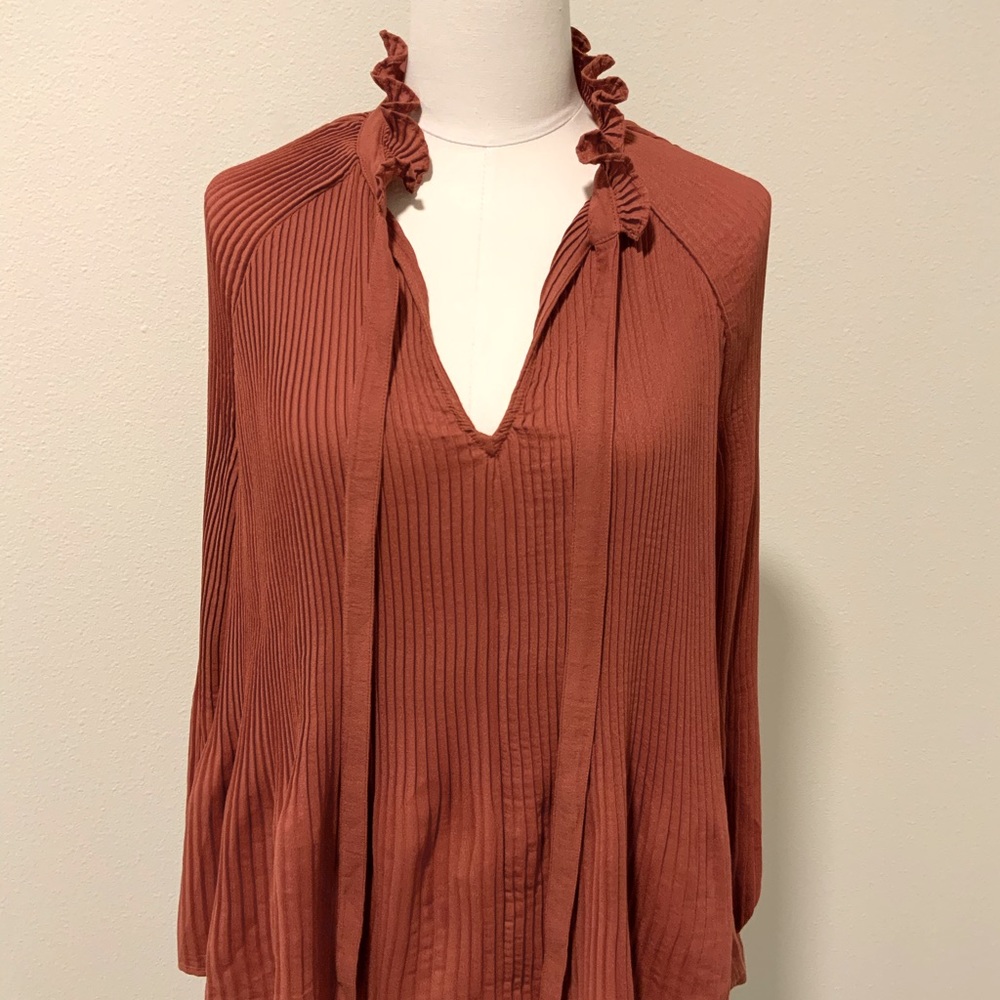 Treasure & Bond Pleated Boho Top